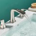 8 Inch Widespread Waterfall Bathroom Sink Faucet 3 Hole Vanity Mixer Brushed Nickel - view 9