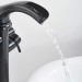 Matte Black Bathtub Faucet Freestanding Tub Filler With Hand Shower Floor Mount - view 5
