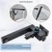 Floor Mount Bathroom Tub Filler Black Freestanding Bathtub Faucet W/ Hnad Shower - view 6