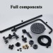 Oil Rubbed Bronze Shower Faucet System Set 8” Rainfall Shower Head Combo Mixer - view 11