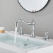 Chrome Bathroom Sink Faucet 2Handle 3 Hole Widespread Basin Mixer Faucet W/Drain - view 4