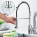 Kitchen Sink Faucet Stainless Steel Swivel Single Handle PullDown Sprayer Chrome - view 4
