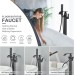 Freestanding Bathroom Bathtub Faucet Floor Mount Tub Filler Mixer System Black - view 3