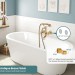 Antique Brass Clawfoot Bathtub Faucet With Hand Sprayer Dual Cross Tub Filler - view 7