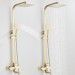 Brushed Gold Rain Shower System Outdoor Shower Fixtures With Handheld Spray Kit - view 4
