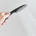 Black 4" Round Rainfall Shower Head With Handheld Spray High Pressure Wall Mount - view 12
