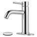 Chrome Bathroom Sink Faucet Single Handle 1 Or 3 Hole Vanity Mixer With Drain - view 2