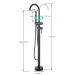 Matte Black Bathtub Faucet Freestanding Tub Filler Faucet With Handheld Shower - view 11