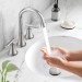 Brushed Nickel 8in Widespread Bathroom Sink Faucet 3Hole Vanity Mixer With Drain - view 3