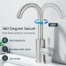 Brushed Nickel Bathroom Sink Faucet 1Handle Lavatory Vanity Mixer Tap With Drain - view 5