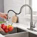 Brushed Nickel Touch Sensor Kitchen Faucet Pull Down Sprayer Sink Mixer Faucets - view 6