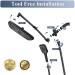 Black Rain Shower Head With Handheld Spray Set High Pressure 16" Adjustable Arm - view 12