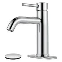 Chrome Bathroom Sink Faucet Single Handle 1 Or 3 Hole Vanity Mixer With Drain
