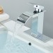 Bathroom Sink Faucet Waterfall Spout Single Handle Basin Vanity Mixer Tap Chrome - view 6