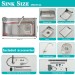31.5" Flying Rain Waterfall Kitchen Sink Stainless Steel Single Bowl With Faucet - view 4