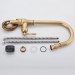 Antique Brass Kitchen Faucet Pull Down Sprayer Single Handle Sink Mixer Faucet - view 11