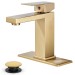 Brushed Gold Bathroom Faucets 1 Or 3 Holes Single Handle Sink Vanity Mixer Drain - view 2