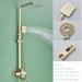 Brushed Gold Shower Faucet Set Exposed Shower System 8inch Rain Shower Head Comb - view 5