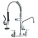 21" Commercial Pre-rinse Faucet Wall Mount Kitchen Sink Faucet W/ Sprayer - view 12