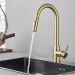 Brushed Gold Kitchen Faucet Sink Mixer Faucet Pull Down Sprayer Single Handle - view 4