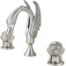 Brushed Nickel Bathroom Sink Faucet 3 Holes 2 Handle Widespread Vanity Mixer Tap - view 2