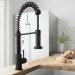 Matte Black Pull Down Kitchen Faucet With Sprayer Single Handle Sink Mixer Taps - view 3