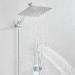 Chrome Rain Shower Head High Pressure Handheld Spray Combo With Adjustable Arm - view 3