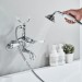 Chrome Clawfoot Tub Faucet Wall Mount Bathtub Filler Faucet With Hand Shower - view 11