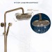 Antique Brass Shower Faucet System Exposed 8"Rainfall Shower Fixture Mixer Set - view 5