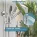 Brushed Nickel Outdoor Shower Faucet 8in Exposed Shower System With Hand Shower - view 6