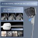 Chrome Rain Shower Head Combo With Handheld Spray High Pressure Adjustable Arm - view 7