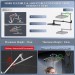 Black Rain Shower Head With Handheld Spray Set High Pressure 16" Adjustable Arm - view 10