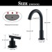 Black 8in Widespread Bathroom Sink Faucet 3 Holes Vanity Mixer Faucet With Drain - view 8