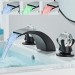 LED Waterfall Bathroom Sink Faucet 3Hole Vanity Mixer 2 Handle Widespread Faucet - view 18