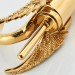 Gold Swan Bathroom Basin Sink Faucet Single Hole Handle Lavatory Vanity Mixer - view 13
