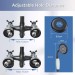 Black Exposed Shower Faucet System 8inch Rainfall Shower Head Set With Tub Spout - view 8