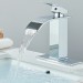Bathroom Sink Faucet Waterfall Spout Single Handle Basin Vanity Mixer Tap Chrome - view 3