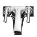 4" Chrome Basin Sink Faucet Plastic Mixer Tap Kitchen Sink Faucet Dual Handles - view 5