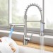 Brushed Nickel Kitchen Sink Faucet Pull Down Sprayer Swivel Single Handle Mixer - view 2
