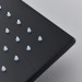 Black 16 Inch Rain Shower Head LED Light Rainfall Head Square Stainless Steel - view 7