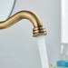 Antique Brass Bathroom Sink Faucet Single Handle Vanity Mixer Taps With Drain - view 7