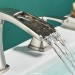 8 Inch Widespread Waterfall Bathroom Sink Faucet 3 Hole Vanity Mixer Brushed Nickel - view 8