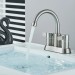 Brushed Nickel Bathroom Sink Faucet 2Handle 4 Inch Centerset Vanity Mixer Faucet - view 6