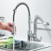 Kitchen Sink Faucet Stainless Steel Swivel Single Handle PullDown Sprayer Chrome - view 7