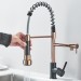 Kitchen Sink Faucet Stainless Steel Single Handle Pull Down Sprayer Swivel Mixer - view 8