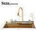 Flying Rain Stainles Steel Waterfall Kitchen Sink W Pull Down Faucet Gold 29.5in - view 5