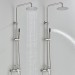 Brushed Nickel Shower Faucet System Outdoor Shower Fixtures Kit Rain Shower Head - view 4