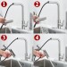 Brushed Nickel Kitchen Sink Faucet Pull Down Sprayer Single Handle Swivel Mixer - view 5