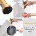 Brushed Gold Kitchen Faucet 1 Hole Pull Down Sprayer Commercial Mixer Sink Tap - view 5