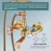Antique Brass Clawfoot Tub Faucet Wall Mounted Bathtub Filler Tap Hand Shower - view 7